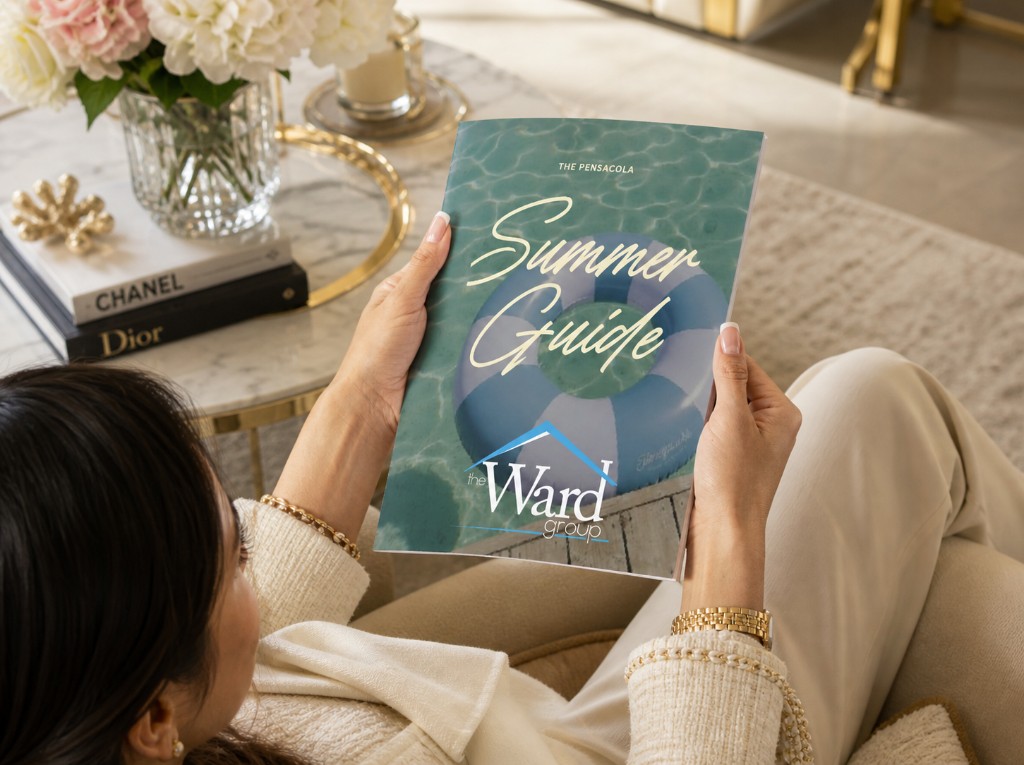 woman holding summer guide